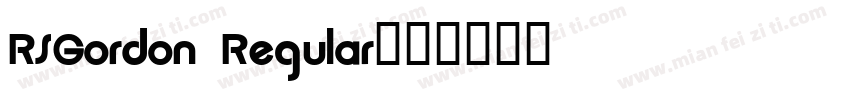 RSGordon Regular字体转换